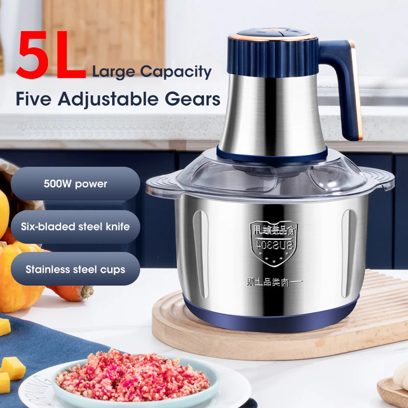 Baby Food Meat - Tritacarne Elettrico da 5L in Acciaio