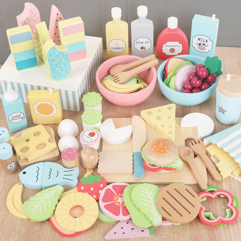 Baby Food Cooking Set - Gioco di imitazione in legno cibo