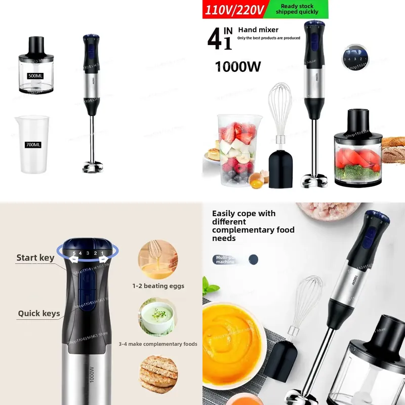Baby Food Mixer - Frullatore a Immersione Portatile 110V 1000W,