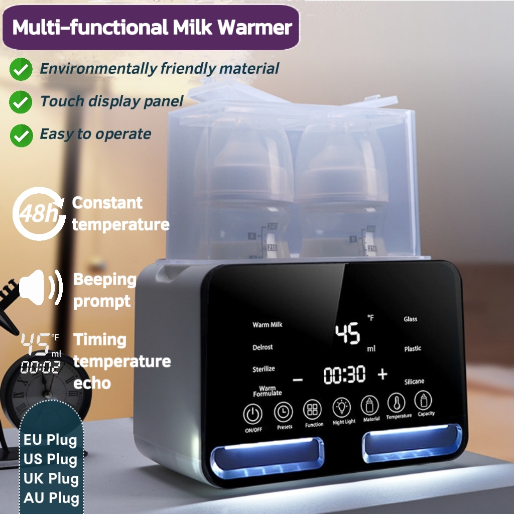 Baby Food Blender And Steamer - Scaldalatte multifunzione per neonati, scaldabiberon doppio,