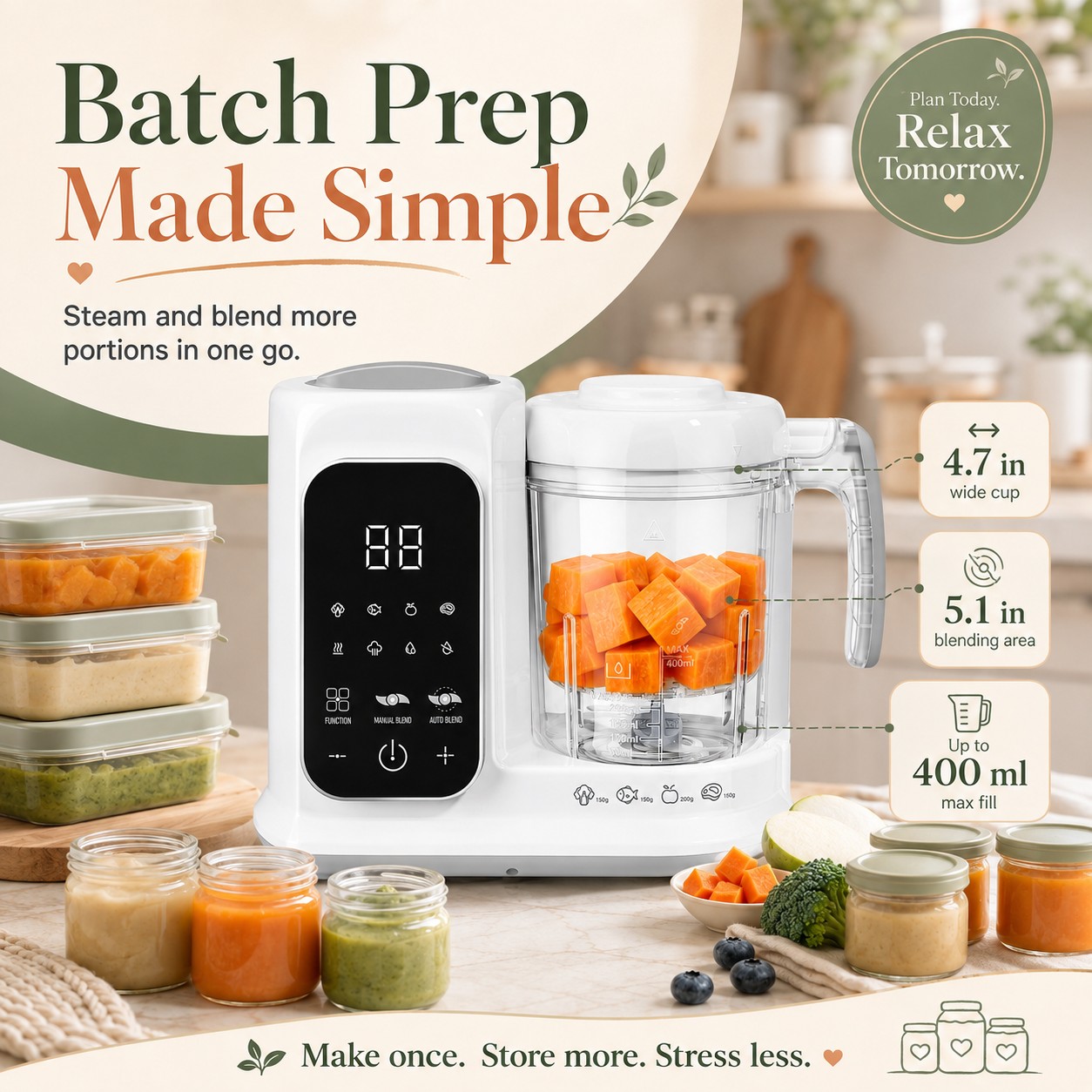 Unità per la Preparazione di A - Baby Food Blender And Steamer recensione e prezzo